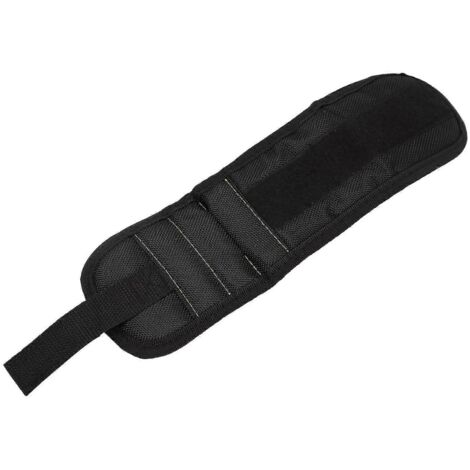 Bracelet magnétique étanche avec 2 aimants pour ranger vis, clous et forets (noir) (1/5)