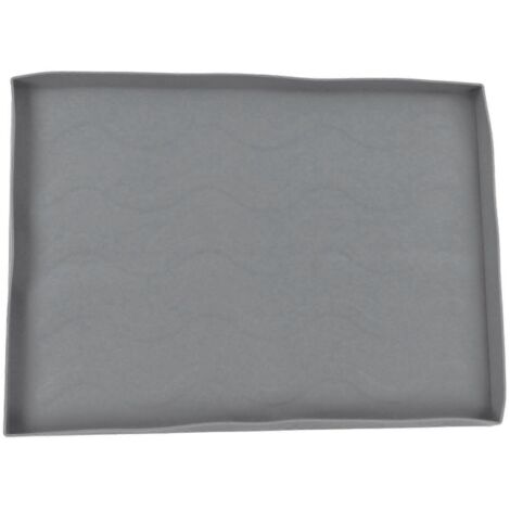 Tapis de protection en silicone pour plaque de cuisson, robuste et de qualité supérieure, pour barbecue et grillades. Petit modèle gris. (1/5)