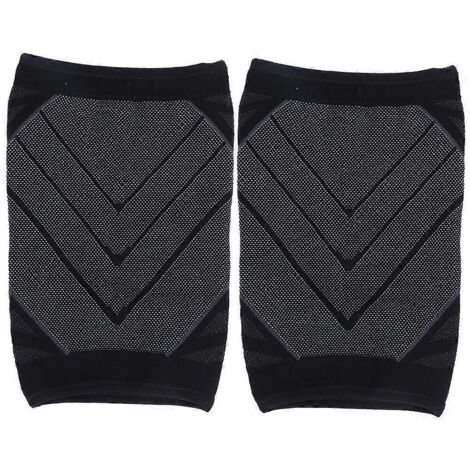 Lot de 2 genouillères de protection en nylon tricoté extensible pour sports de plein air, taille XL (homme et femme). (1/3)