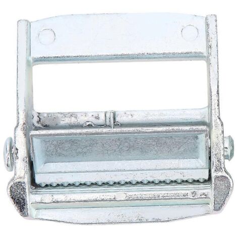 Boucle en alliage de zinc 2024 pour sangles d'arrimage robustes, boucle à cliquet de tension fixe (zinc blanc 50 mm) (1/5)