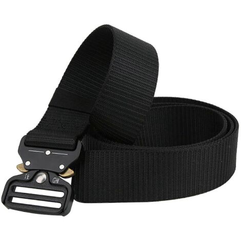 Ceinture militaire multifonctionnelle de sauvetage et de descente en rappel en nylon robuste (noire) 2024 (1/5)