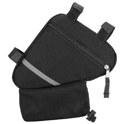 Kit de réparation de vélo 2024, sacoche, porte-bagages triangulaire, sac isotherme, accessoire de vélo noir (1/5)