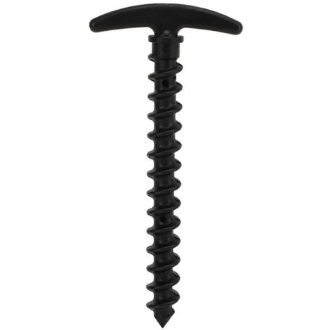 Piquets de tente à visser de 14,5 cm, ancrage au sol en nylon et plastique à spirale pour auvent de camping extérieur (1/5)