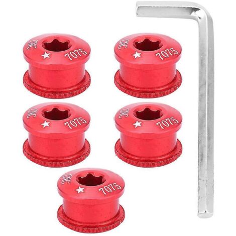20245 pièces Vis de plateau de vélo pour mono, double ou triple vitesse (rouge - 5 mm) (1/5)