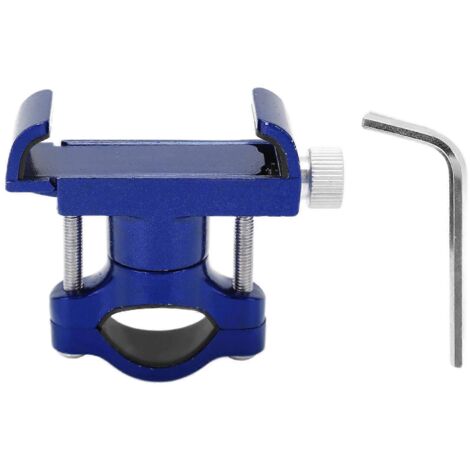 Support de téléphone pour vélo en alliage d'aluminium robuste avec clé hexagonale pour vélos, motos et scooters (bleu) (1/5)