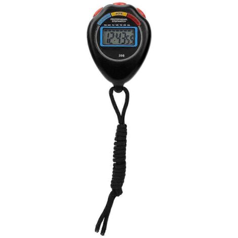 Chronomètre électronique professionnel 2024 pour l'athlétisme (course, natation, etc.), noir. (1/5)