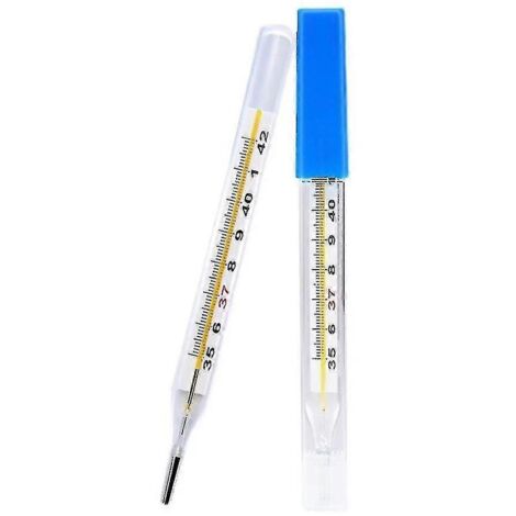 Thermomètre 2024 pour adultes, thermomètre buccal en verre pour la fièvre 35-42 °C (1/5)