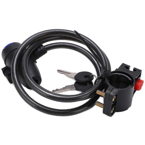 Antivol de vélo VTT avec fil métallique et anneau, accessoires pour vélo (1/5)