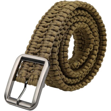 Ceinture en corde tressée à la main pour parapluie, idéale pour l'aventure, la survie en milieu sauvage et les activités de plein air (verte). (1/5)