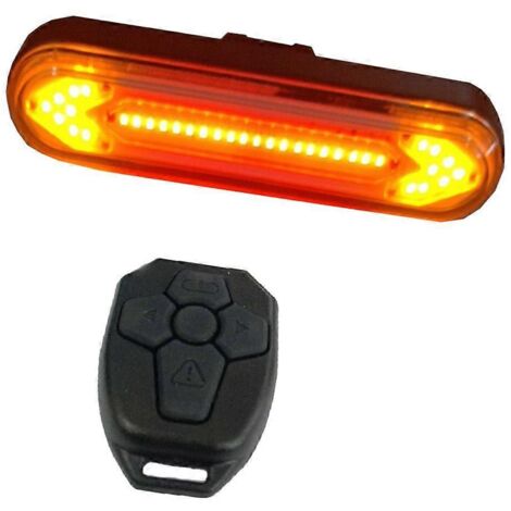 Clignotants et feux stop sans fil avec télécommande, feu arrière rechargeable par USB