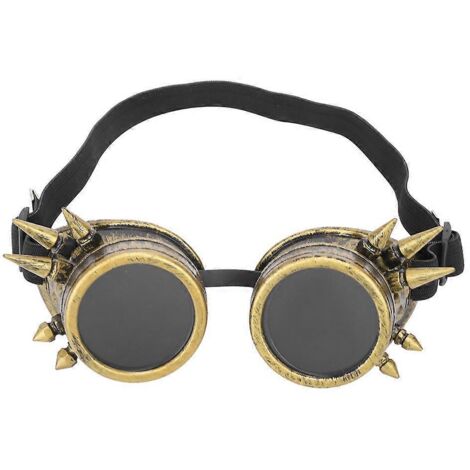 Lunettes de cyclisme uniques style steampunk vintage industriel à pointes, double couche, coupe-vent, bronze, 2024ABS (1/5)