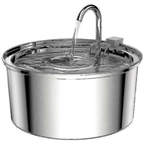 Fontaine à eau pour chat 2024, 3,2 l/108 oz, fontaine automatique en acier inoxydable pour animaux de compagnie, distributeur d'eau pour chien, Ultra-qui(,) (1/4)