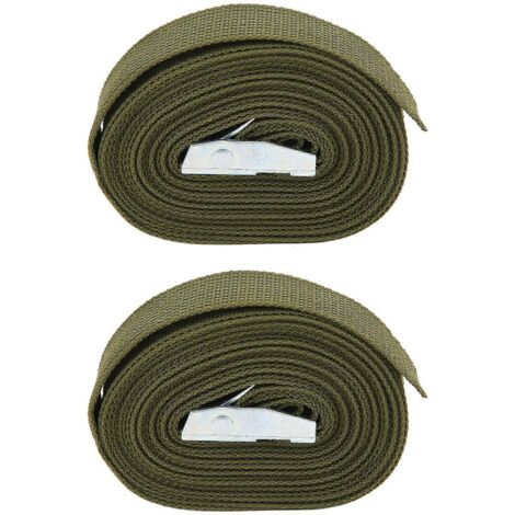 Sangles à bagages avec boucle en alliage de zinc, sangle épaisse, faciles à utiliser, pour l'emballage, la fixation de palettes et le transport de bagages (3 m / 9,8 pi). (1/5)