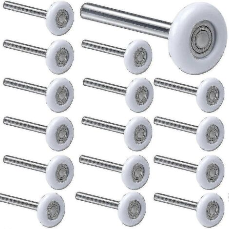 Lot de 12 roulettes de porte de garage de 5 cm (2 pouces), roulements 6200zz en nylon, pour portes de garage résidentielles et commerciales. (1/3)