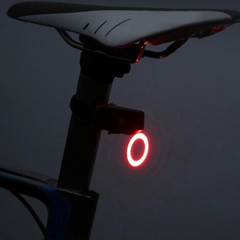Feu arrière de vélo rond 2024, rechargeable par USB, lampe torche de sécurité pour vélo (1/5)