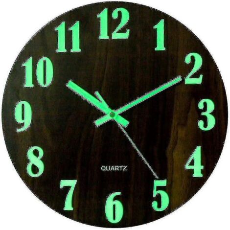 Horloge murale lumineuse 2024, horloge murale décorative moderne et silencieuse, grand cadran de 30 cm - YH (1/3)