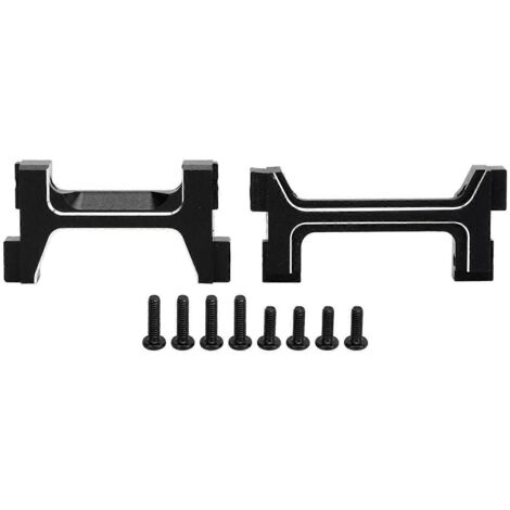 Kit de fixations de pare-chocs avant et arrière en aluminium pour crawler RC TRX4M 1/18 (noir) (1/5)
