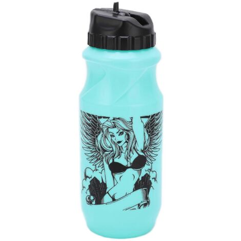 Gourde de vélo 650 ml, facile à nettoyer, avec goulot élargi et extractible, bleu clair. (1/5)