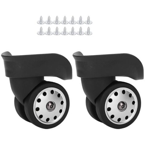 2024A Paire A88 Roues multi-trous noires pour valises universelles - Accessoires de plein air (1/5)