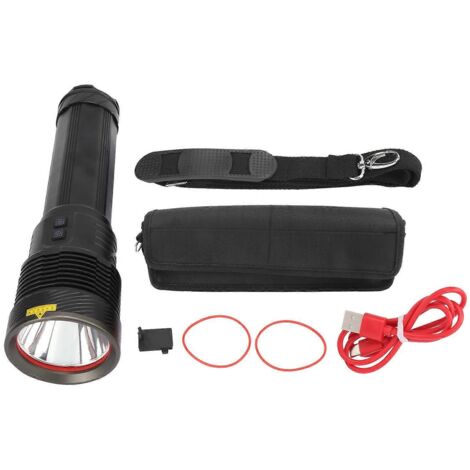 Lampe torche LED puissante XHP70, étanche, rechargeable par USB, lampe de travail/de chasse (1/5)