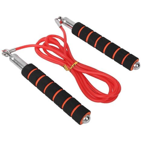 Corde à sauter de compétition réglable pour vitesse et sport en salle (2024) - Équipement de fitness intérieur rouge (1/5)