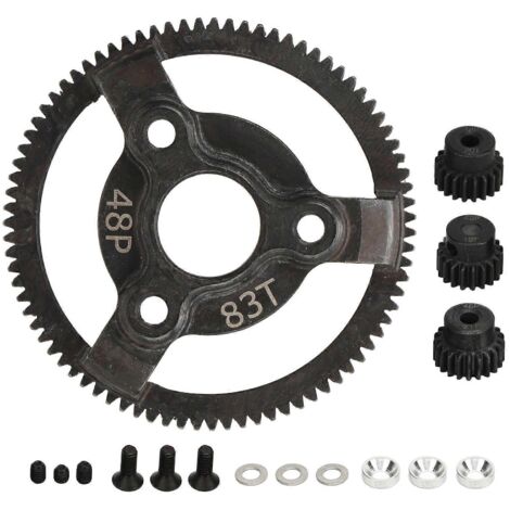 Kit de pignons et couronnes en acier trempé 48P 83T, couronne 19T 20T 21T pour voiture RC Traxxas Slash 2WD 1/10 (1/5)