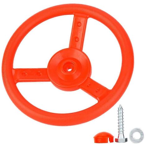 Accessoires pour balançoire et petit volant de jeu extérieur en plastique 2024 (rouge) (1/5)