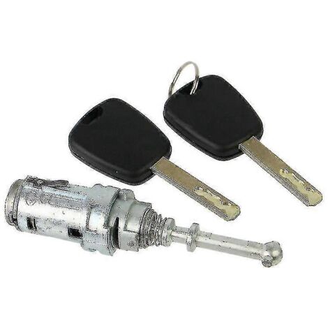 Barillet de serrure de porte avant gauche 2024 pour Citroën C2 C3 2002-2010 avec 2 clés (1/5)