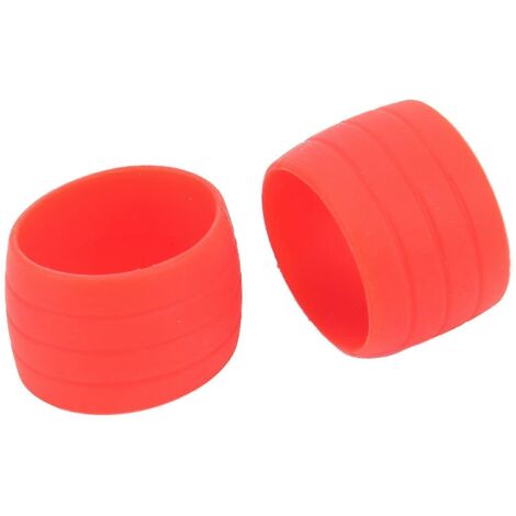 Anneau de fixation élastique en silicone pour guidon de vélo, manchon rouge (1/5)