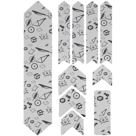 ENLEE Lot de 10 autocollants amovibles 3D effet réflecteur nocturne pour cadre de vélo - Accessoires inclus (1/5)