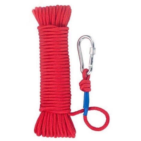Corde en nylon 2024, polyvalente, compacte, portable et résistante, avec boucle de montagne, idéale pour le camping et les activités de plein air (8 mm). (1/5)