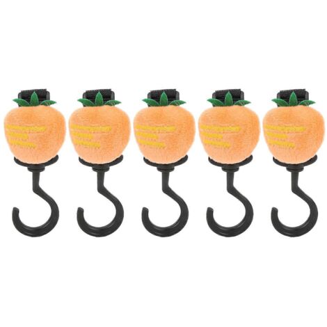 Lot de 5 crochets mignons pour poussette, multifonctionnels et rotatifs à 360°, avec attache auto-agrippante pour vélo, voiture ou carotte. (1/5)