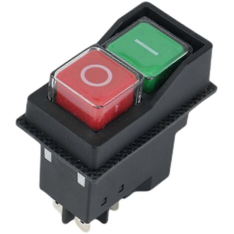 Interrupteur marche/arrêt magnétique étanche 250 V 16 A - KLD28, interrupteur marche/arrêt 5 broches pour atelier, noir (1/5)