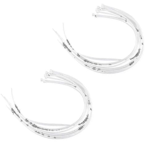 20 attaches de câble extra longues de 76 cm, blanches (1/5)