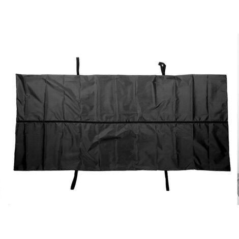Sac mortuaire d'urgence noir en tissu Oxford 210D imperméable pour le transport funéraire et hospitalier, 210 x 75 cm / 82,7 x 29,5 pouces (1/5)
