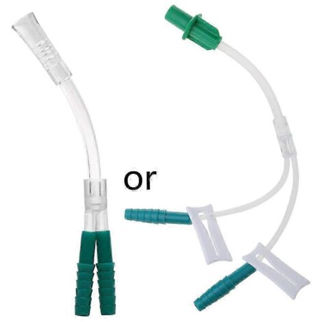 Tube à oxygène jetable à trois voies, raccord en T pour ventilateur, accessoires vert (1/5)