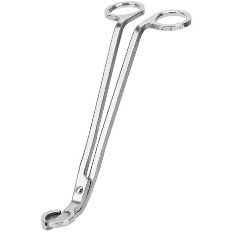 Coupe-mèches de bougie en acier inoxydable poli (argenté) (1/5)
