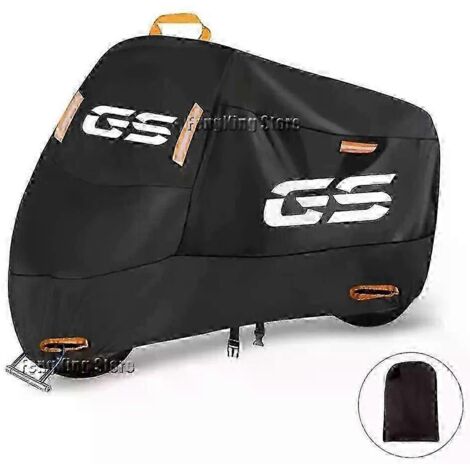 Housse de moto Tofor BMW R1200GS, R1250GS, R1200GS et R1250 LC Adv, imperméable, toutes saisons, anti-poussière, protection UV, taille M (pour longueurs de 1601 mm à 1800 mm). (1/5)