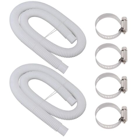 Tuyaux de rechange avec colliers de serrage pour pompes de piscine de 300, 330, 530 et 1000 gallons (1/5)
