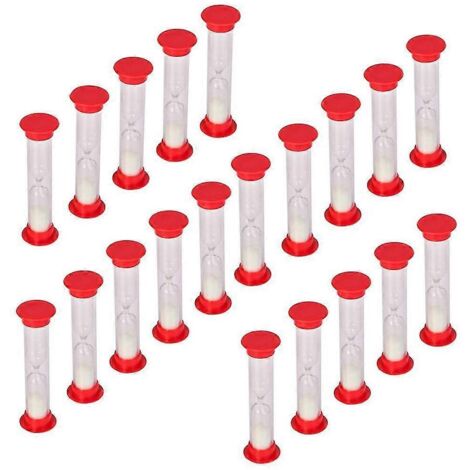 Sablier de 30 secondes, lot de 20 jouets pour enfants (blanc et rouge) (1/5)