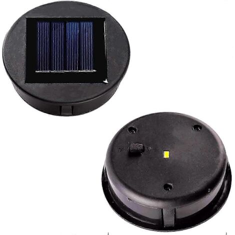Ensemble de 2 couvercles de rechange pour lampes solaires avec ampoules LED, couvercles de lanternes solaires, ampoules de rechange pour lampes suspendues d'extérieur. (1/5)