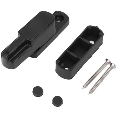 Verrou de fenêtre coulissante en alliage d'aluminium, type T, sécurité enfant, noir. (1/4)