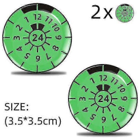 Lot de 2 autocollants 3D en gel pour plaque d'immatriculation, badges de certification TÜV -GSLA24 (1/4)