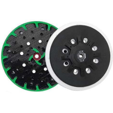 Plateau de ponçage dur ETS 150 (150 mm) pour Festool, compatible avec les modèles ETS 150/3 EQ, ETS 150/5 EQ et ETS EC 150/3 EQ (1 pièce) - Noir