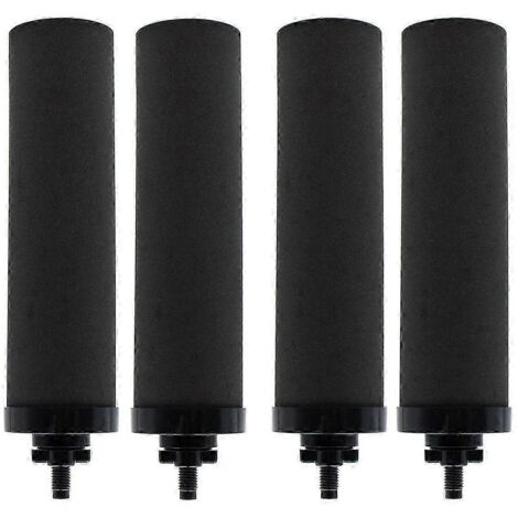 Lot de 4 filtres de rechange à charbon actif noir BERKEY BB9-2 pour système de filtration d'eau par gravité (noir)