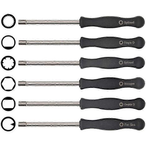 Jeu de tournevis pour carburateur, 6 pièces, compatible avec les modèles Husqvarna 125, 135, 136, 137, 141, 235, 235e, 236, 236e, 240, 240e, 435, 435e et 440e (McCulloch Partner Po). (1/5)