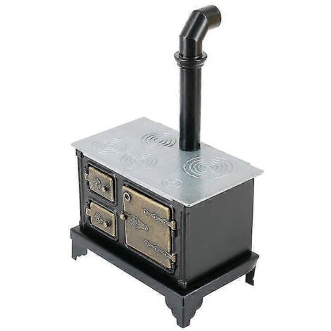 Modèle de cheminée miniature à l'échelle 1:12, accessoire de cuisine, jouet, mobilier de maison de poupée, décoration noire (1/5)