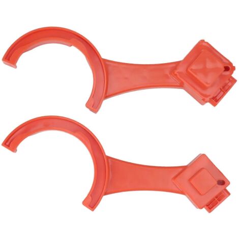 Clé universelle pour raccords d'égout de camping-car (1 jeu) - Connexion et déconnexion faciles - Compatible avec la plupart des bouchons d'égout mâles et femelles de 3 et 4 pouces (orange) (1/5)