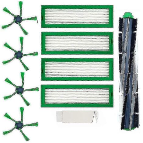 Brosse rotative de rechange, brosses latérales et filtre HEPA pour aspirateur robot Vorwerk Kobold VR200 VR300 (1/5)
