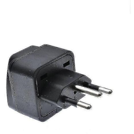 Adaptateur universel pour prise brésilienne 3 broches EU/EUR/AU/US vers Brésil - Adaptateur de voyage, cordon d'alimentation, chargeur, prise secteur - yublack (1/4)